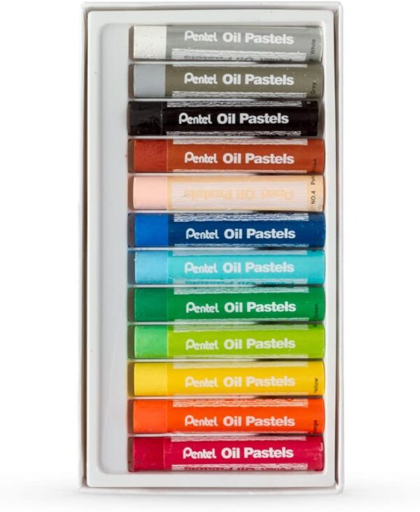 Boite de 12 pastels à lhuile Pentel Bureau Vallée Scolaire