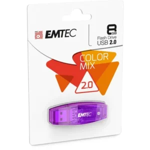 Clé USB 2.0 - 8 Go - violet - Emtec C410 Color Mix